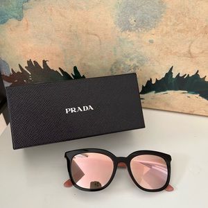 Sporty Prada Sunglasses - Mirrored/Pink